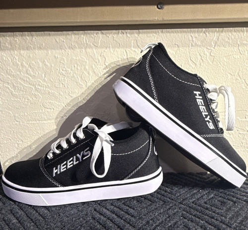 Heelys black white - canvas, low
